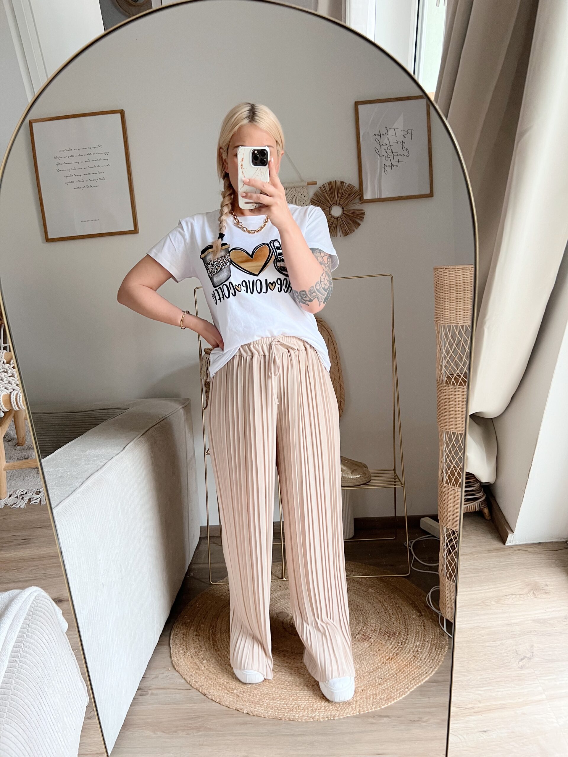 0090 Statement Shirt "PEACE, LOVE & COFFEE" – Bild 7