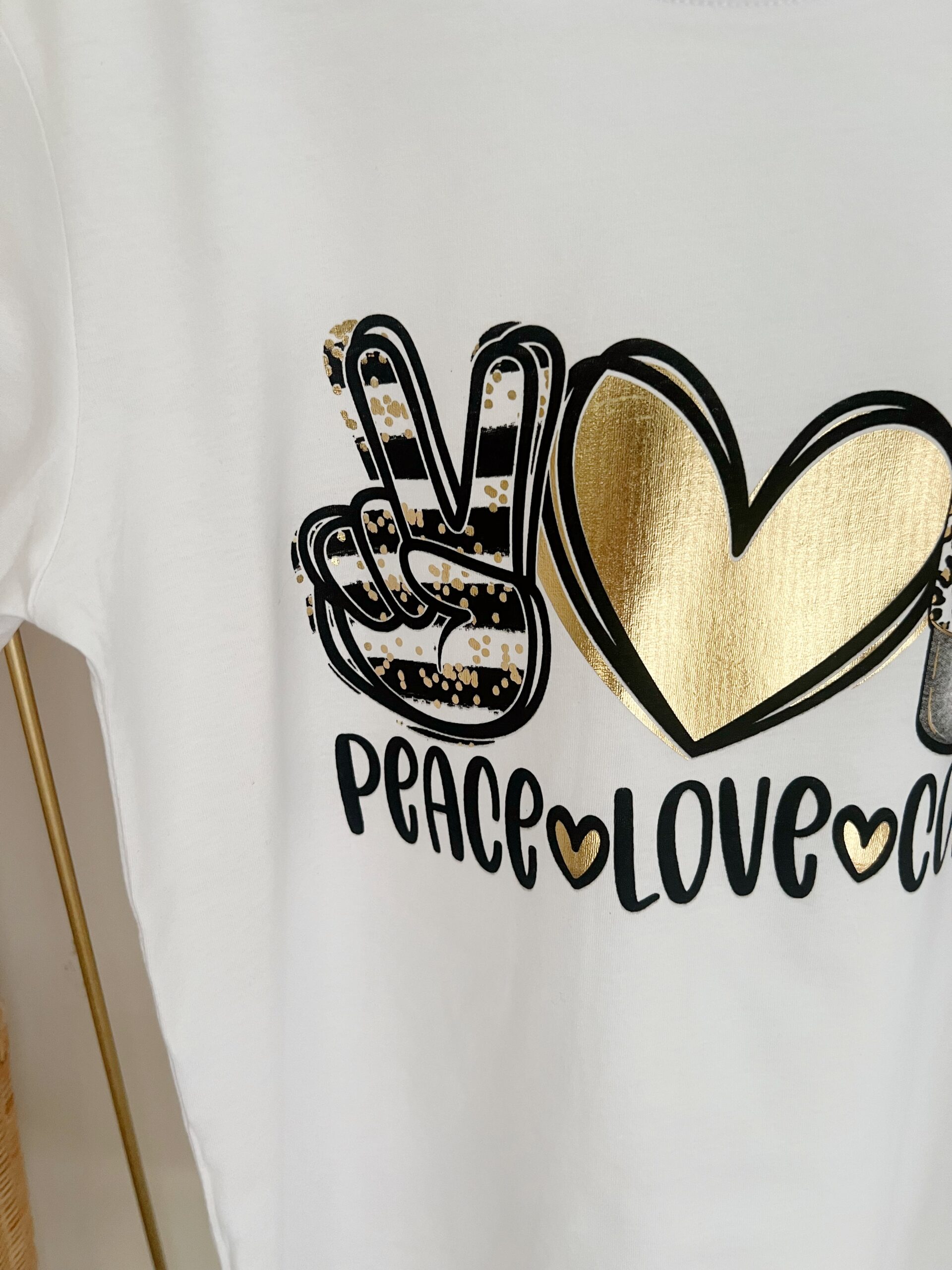 0090 Statement Shirt "PEACE, LOVE & COFFEE" – Bild 4