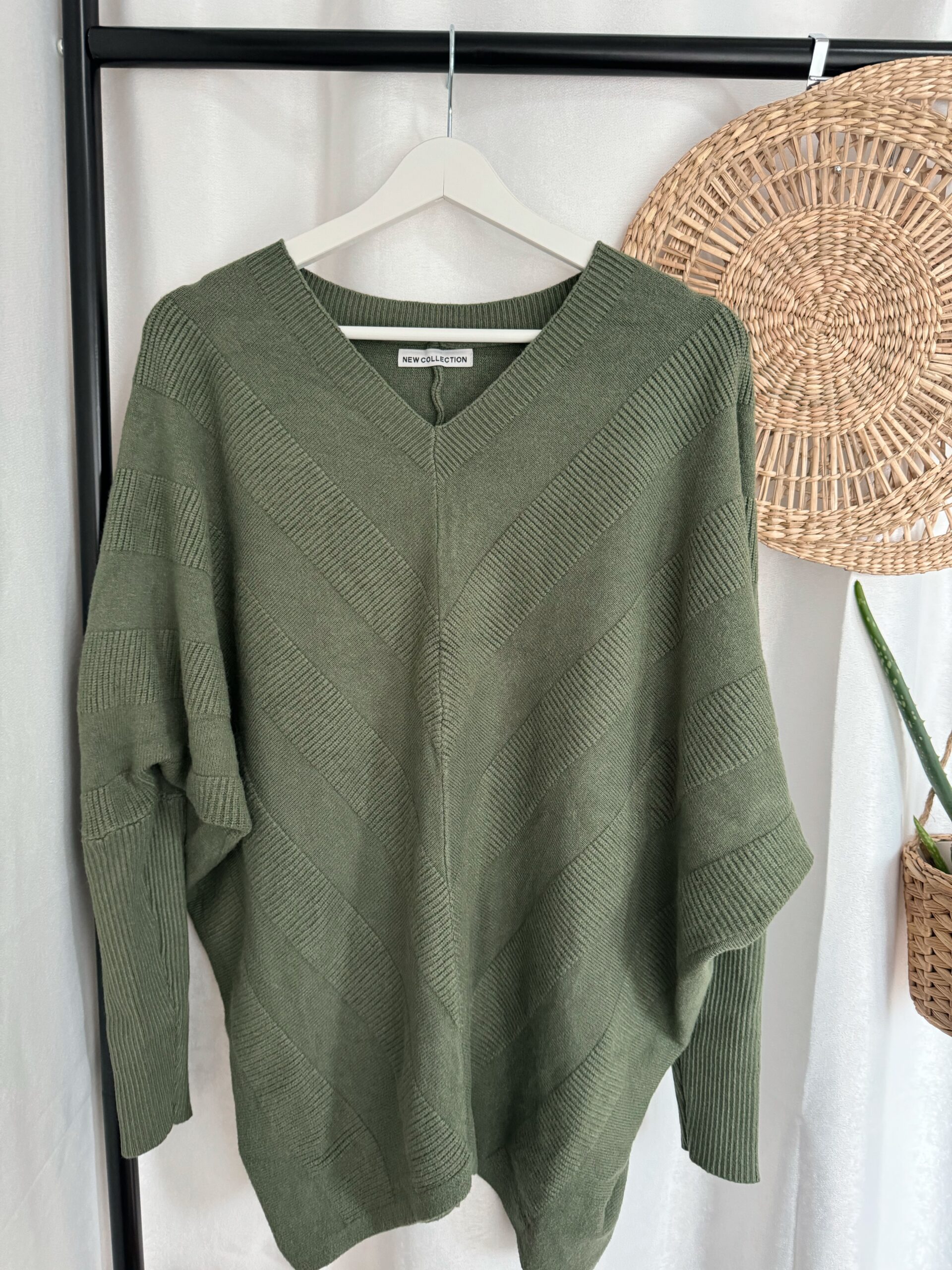 Pullover Kleid 0190 in grau, pink, Khaki , camel , weiß - Image 10