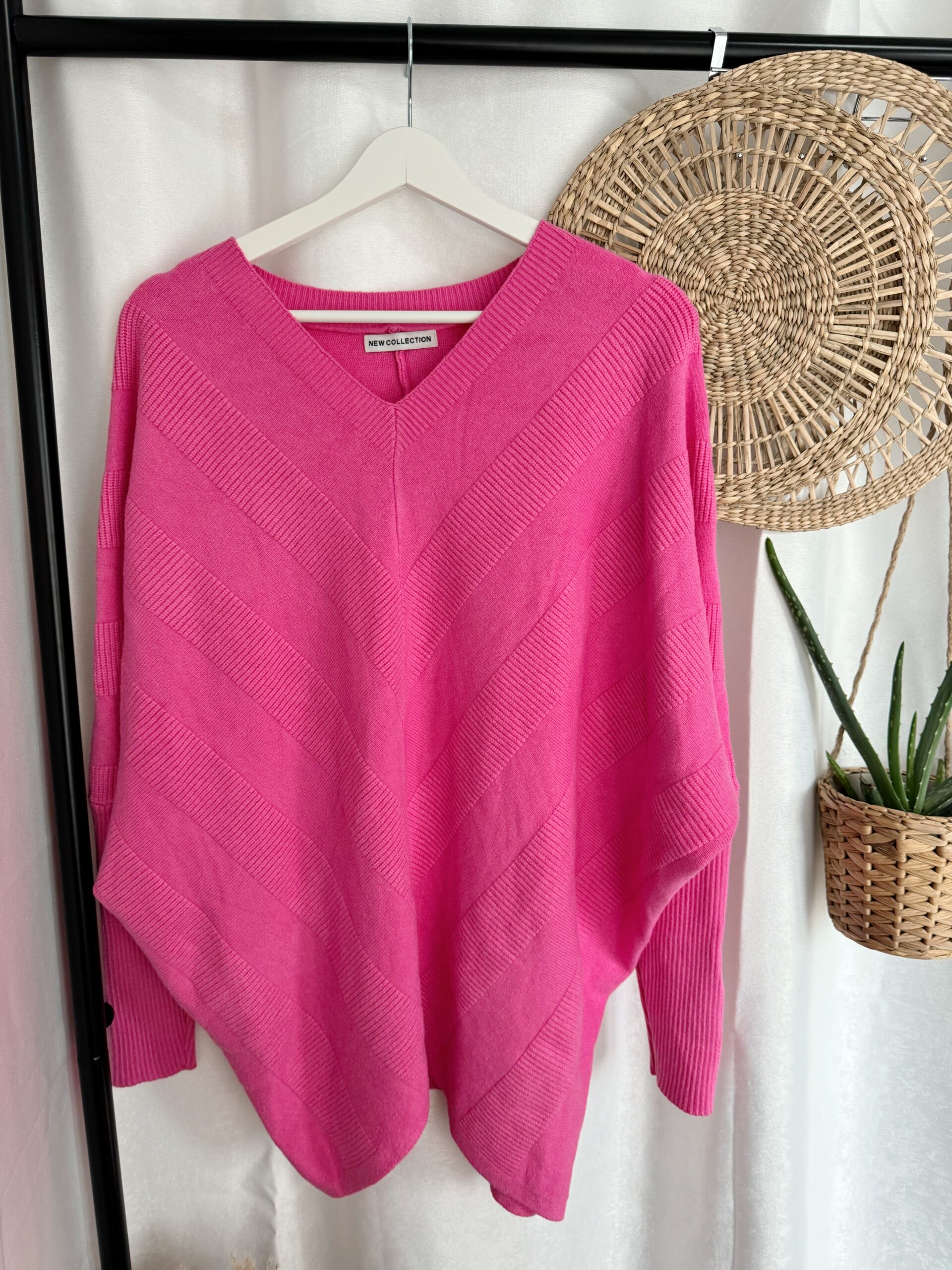 Pullover Kleid 0190 in grau, pink, Khaki , camel , weiß - Image 8