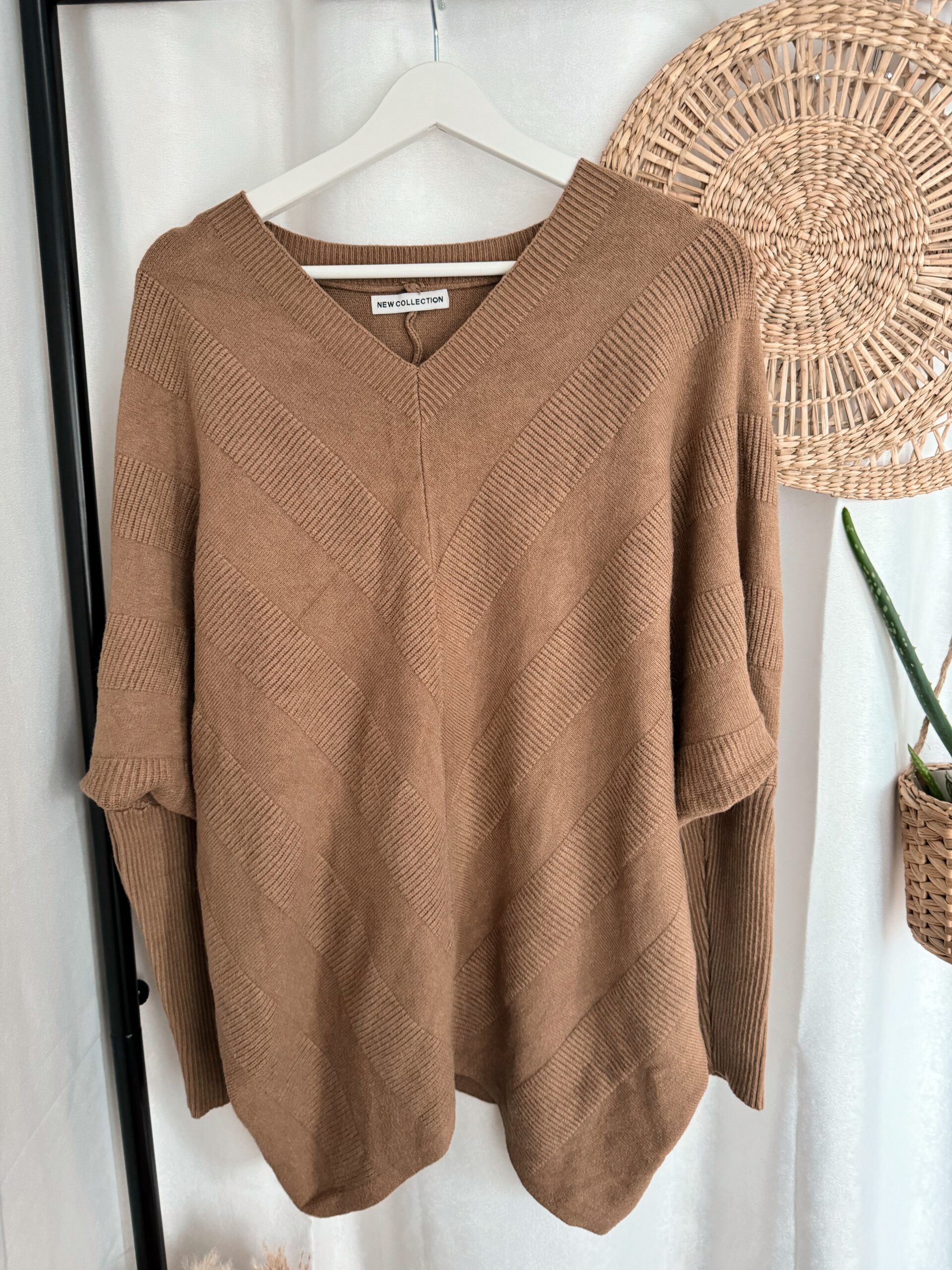 Pullover Kleid 0190 in grau, pink, Khaki , camel , weiß - Image 7