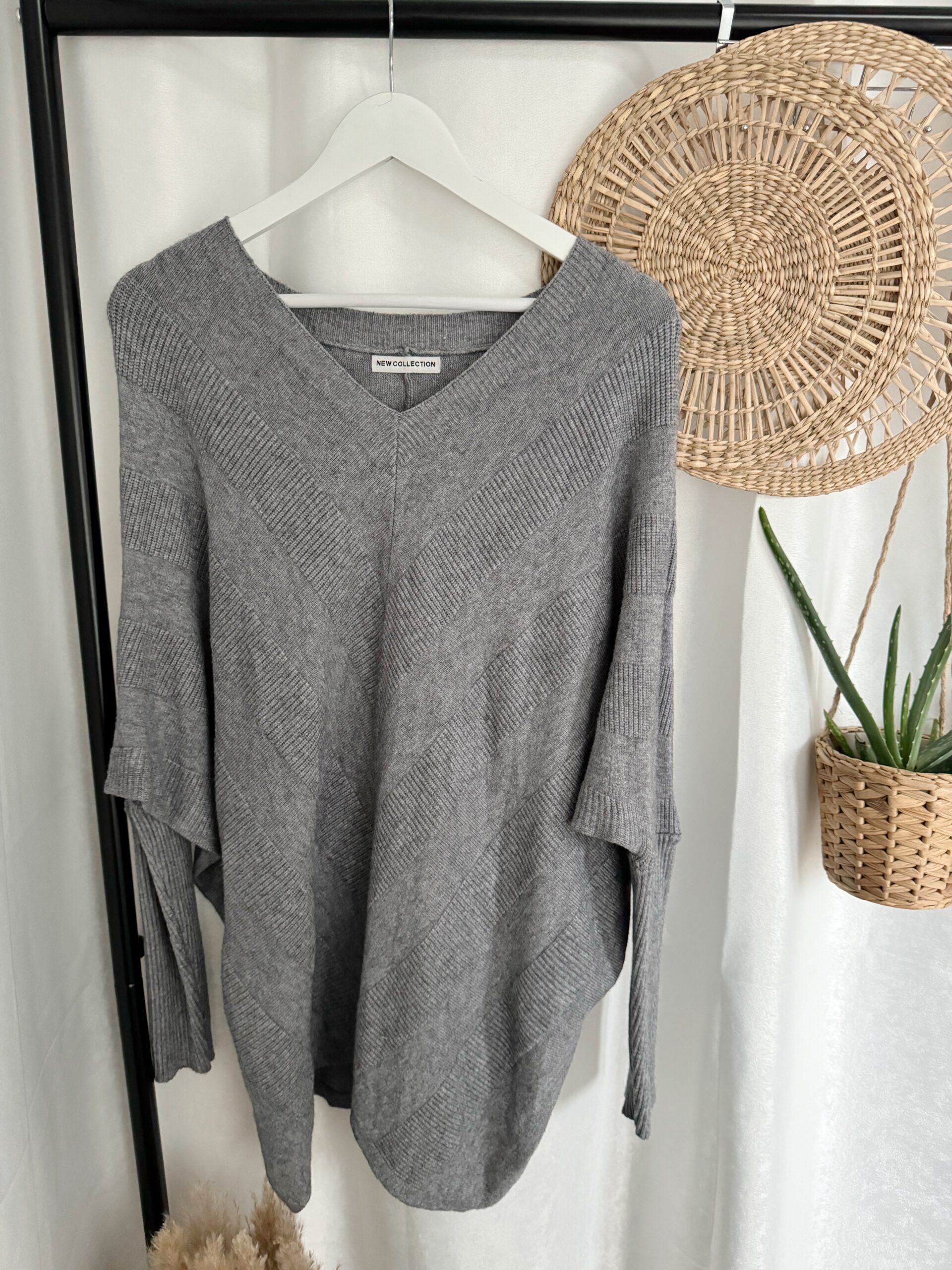 Pullover Kleid 0190 in grau, pink, Khaki , camel , weiß - Image 9